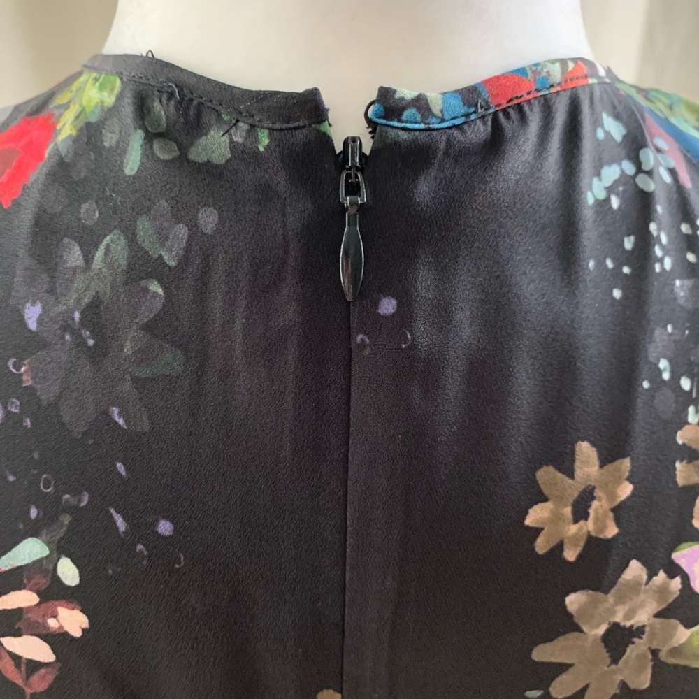 NWOT Parker Mini Long Sleeve Black Floral Dress Size XS - Picture 11 of 16